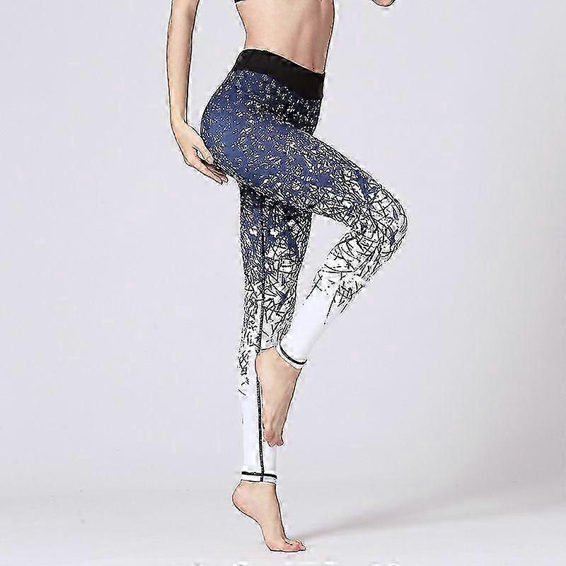 Womens High Waist Yoga Leggings Tummy Control Butt Lifting Printed Workout Pants Super Stretch _r