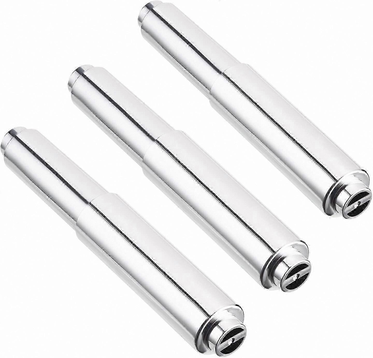 3-Pack Plastic Toilet Paper Rollers, Spring-Loaded Replacement Holders for Bathroom Essentials