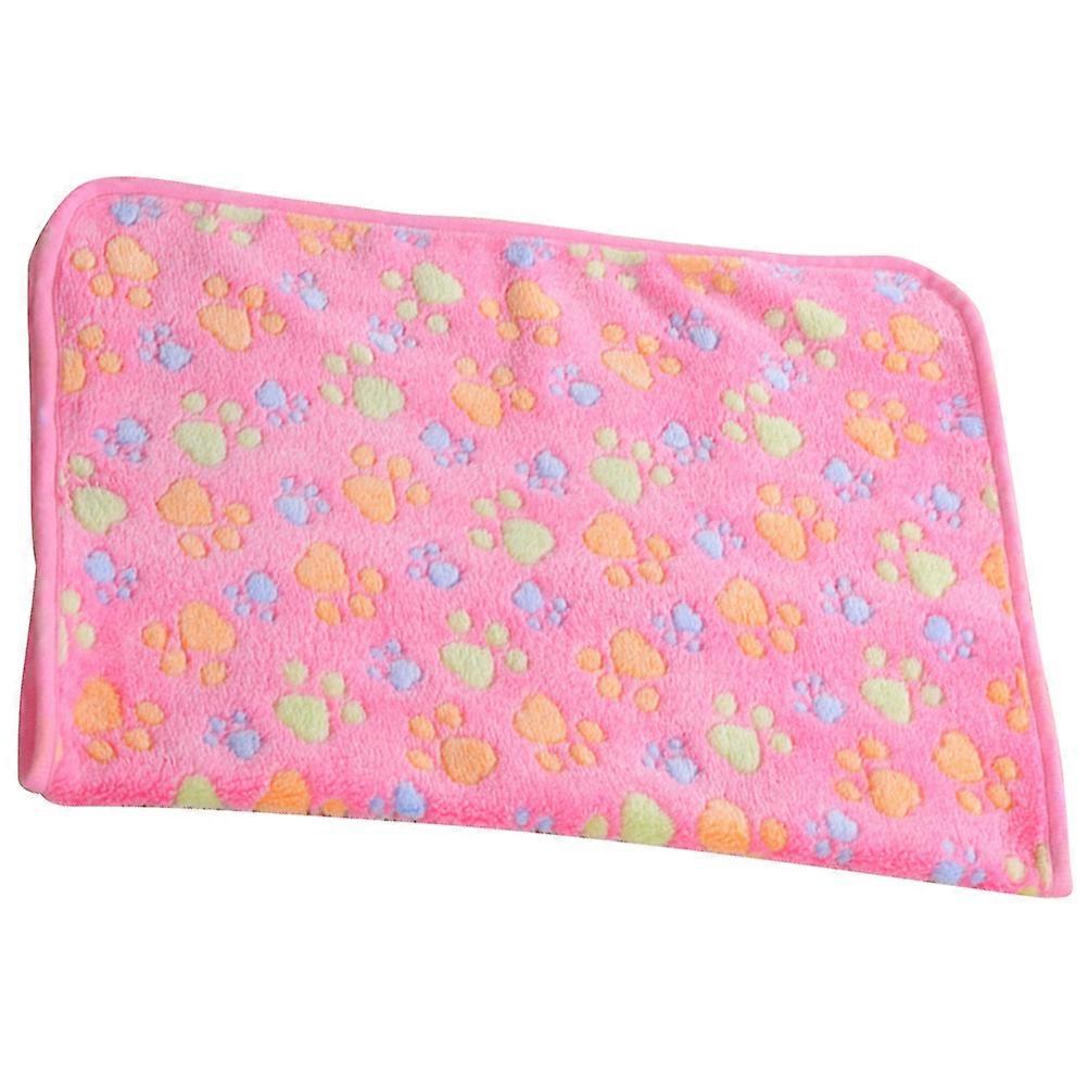 Puppy Blanket Pet Cushion for Warmth Keeping Use Pink Soft Blanket