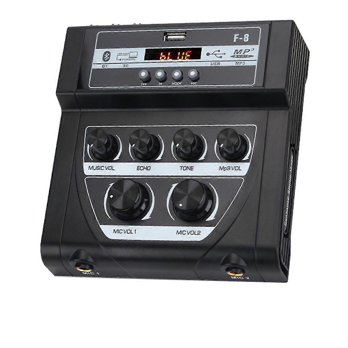 Mf8 Outdoor Karaoke Audio Mixer with Bt Recording Effect-EU Plug, A