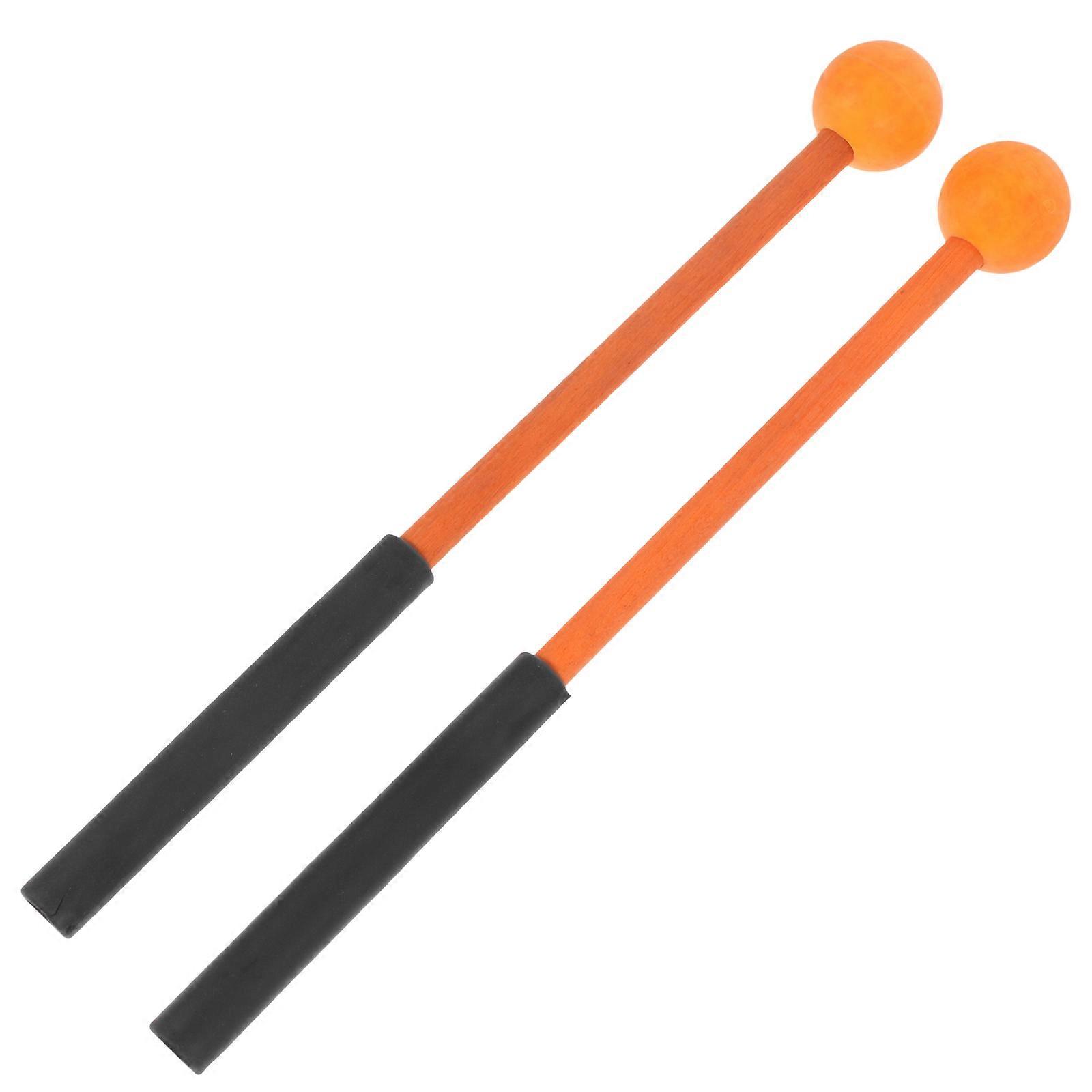 Orange Rubber Head Xylophone Mallets for Percussion Instrument 4Pairs