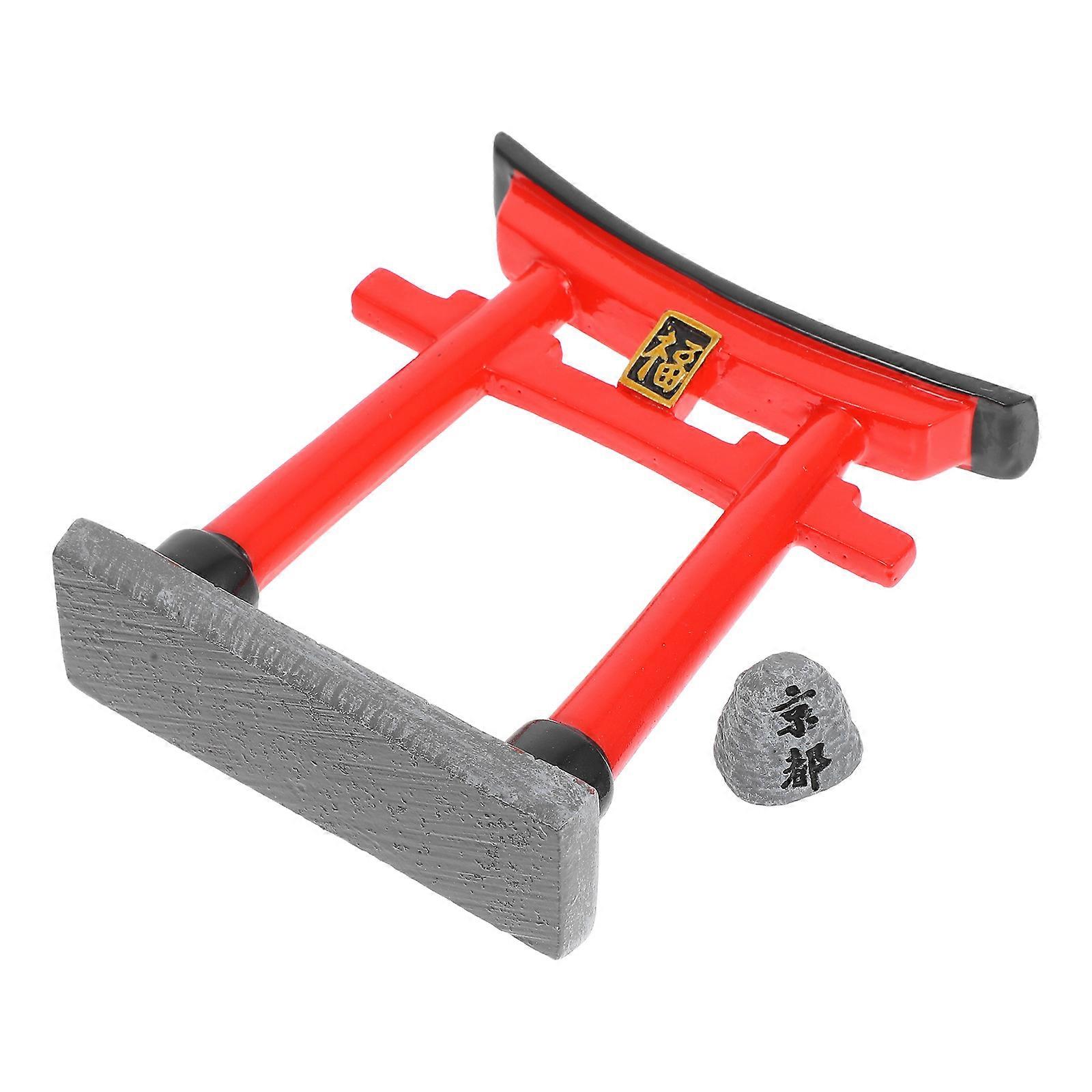 Japanese Gate Stele Model for Miniature Decoration 2Sets Resin Figures