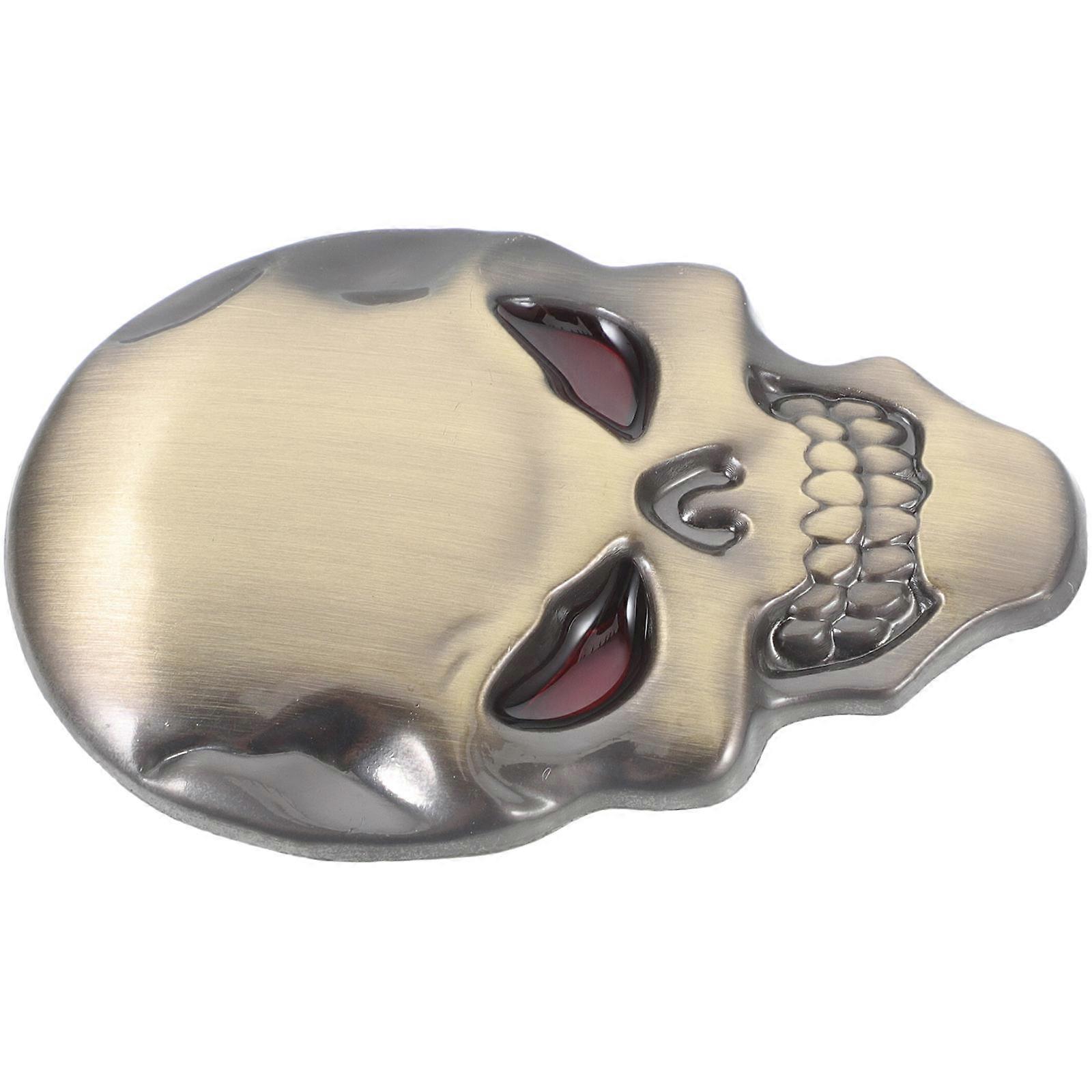 Skull Metal Car Badge 2Pcs Bat Shape Decoration Suitable For ATVs RVs Boats With Height 5Cm Width 3.5Cm