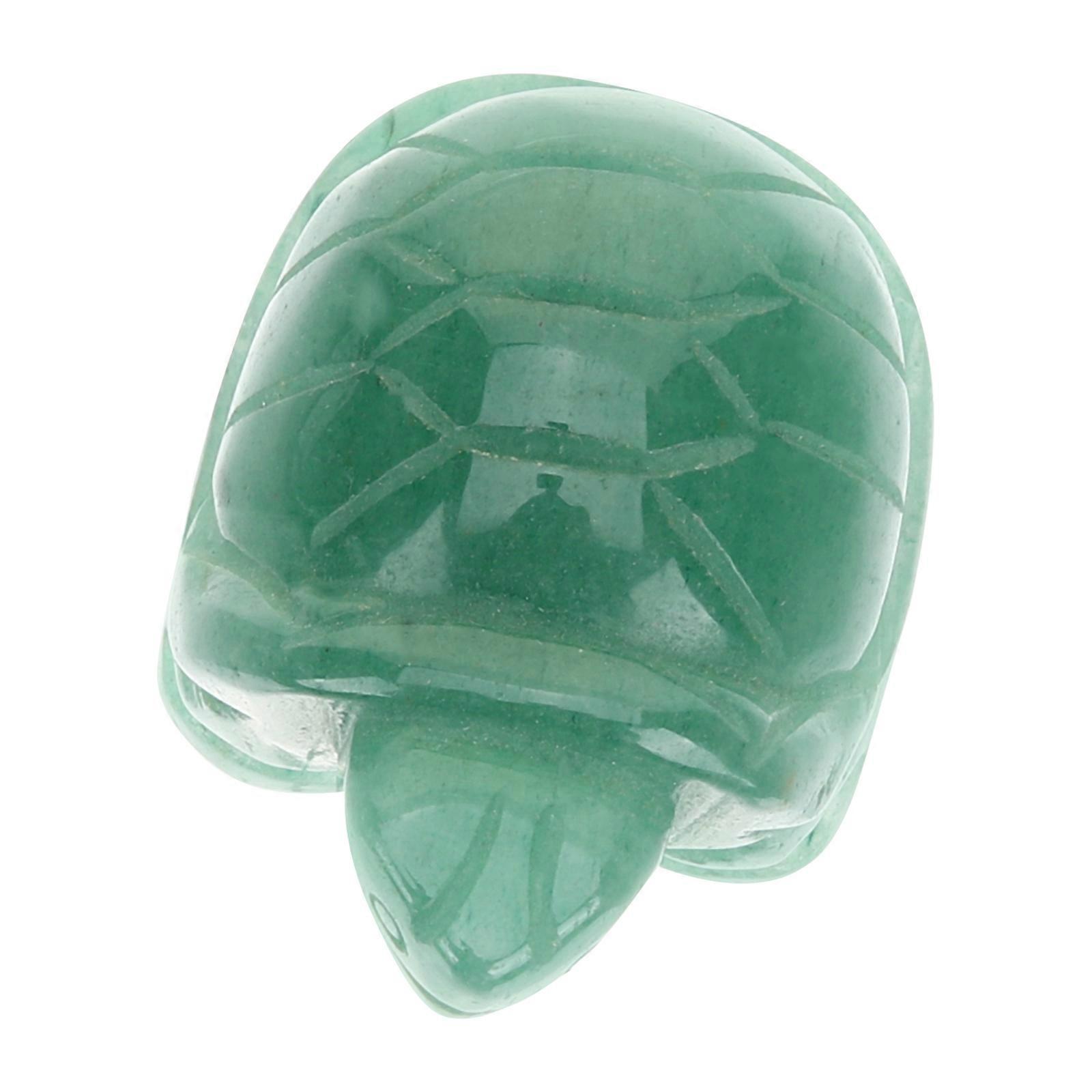 Crystal Figurines for Decoration 4Pcs Small Green Turtle Statue Collection