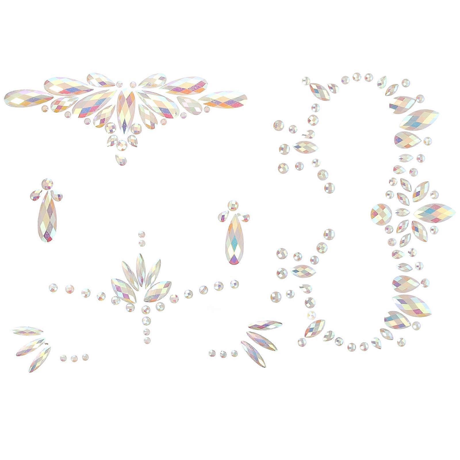 15 Sheets Glow In The Dark Face Gems Stickers For Holiday Celebrations Fantasy Makeup Assorted Color Stunning Design