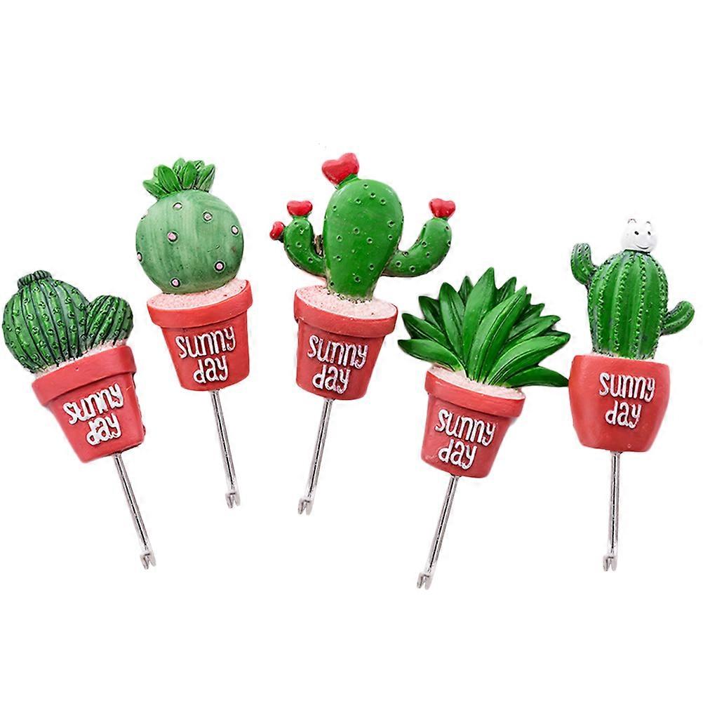 9Pcs Assorted Color Cactus Shape Resin Wall Hooks For Home Restaurant Space Organization Easy Installation