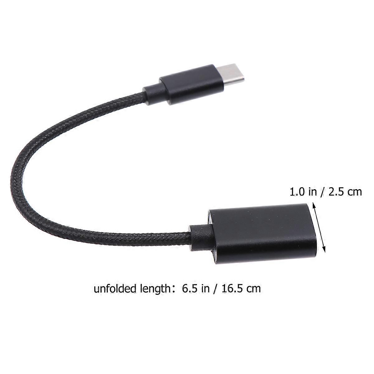 Braided USB-C Extender Cable For Audio And Video Transfer With Data Function In Black 1Pack