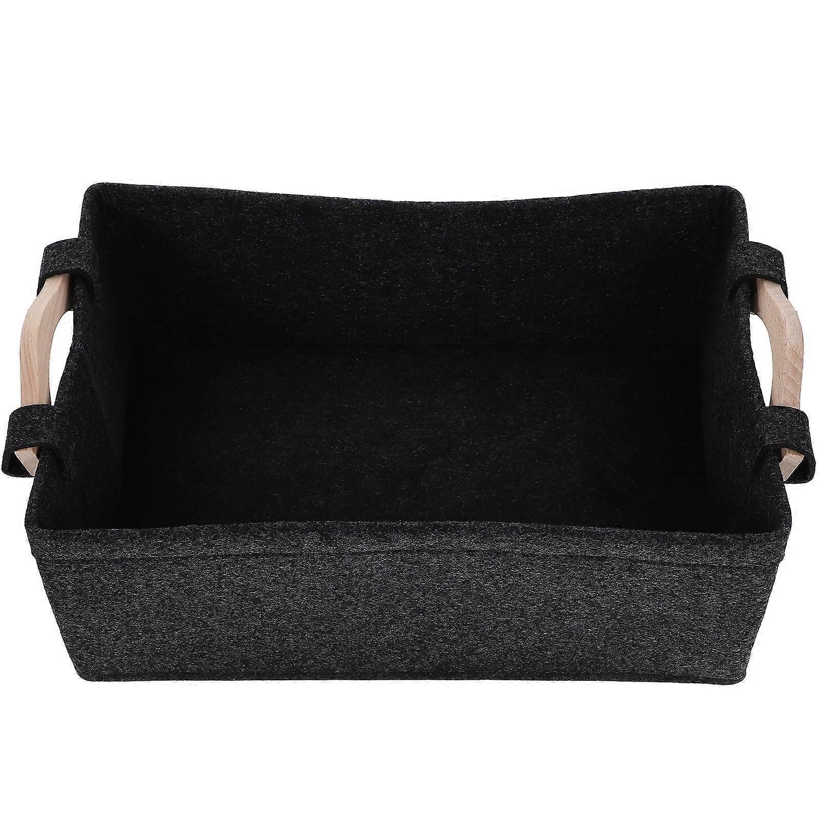 Puppy Toy Box Storage Basket Dark Grey 37X25.5X13CM Pet Toy Storage Space Saving 1Pack