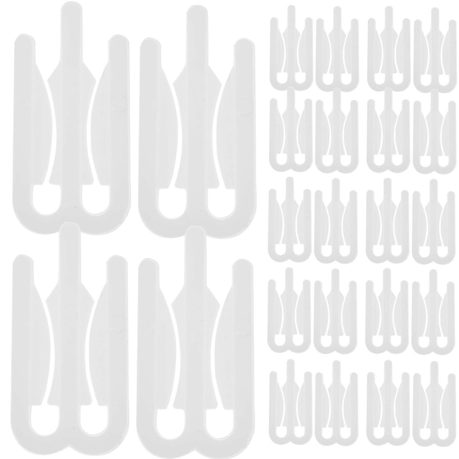 Clothes Fixing Clips 500Pcs Holding Items In Place Mountain Shape Transparent Plastic Daily Use All Kinds Of People