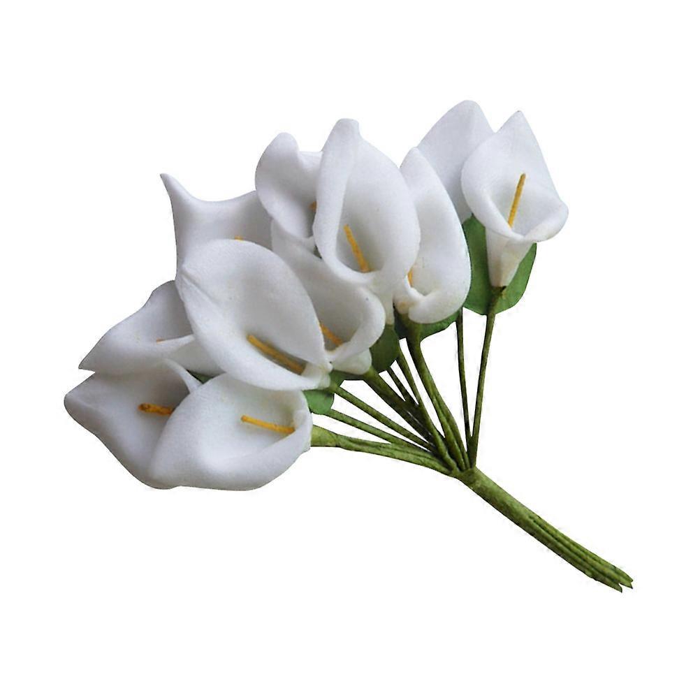 Real Touch Artificial 60Pcs White Wedding Calla Photo Props for Decorating