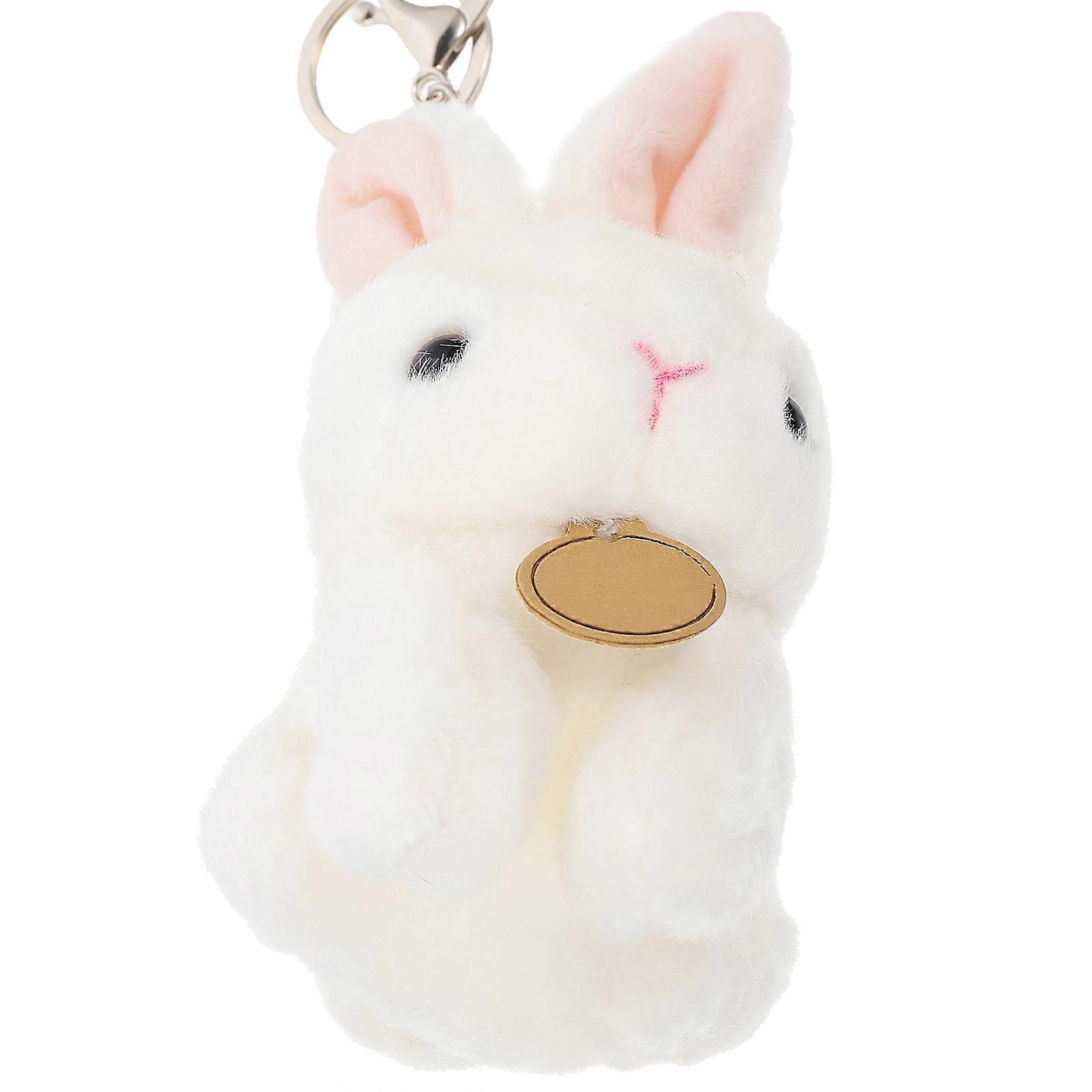 Stuffed Bunny Key Chain Plush Rabbit Doll for Decoration 3Pcs Set