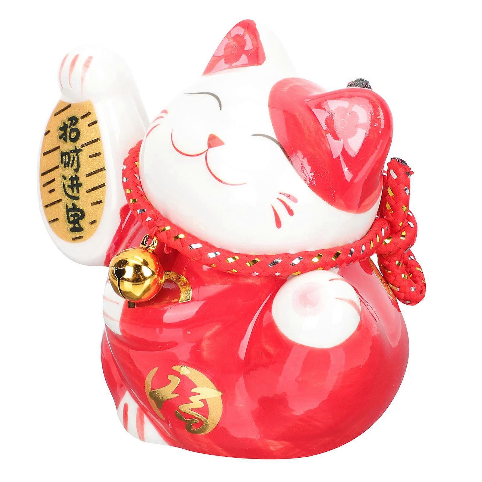 Lovely Cat Decor Ceramic Cat Saving Pot for Home Use 4Pcs