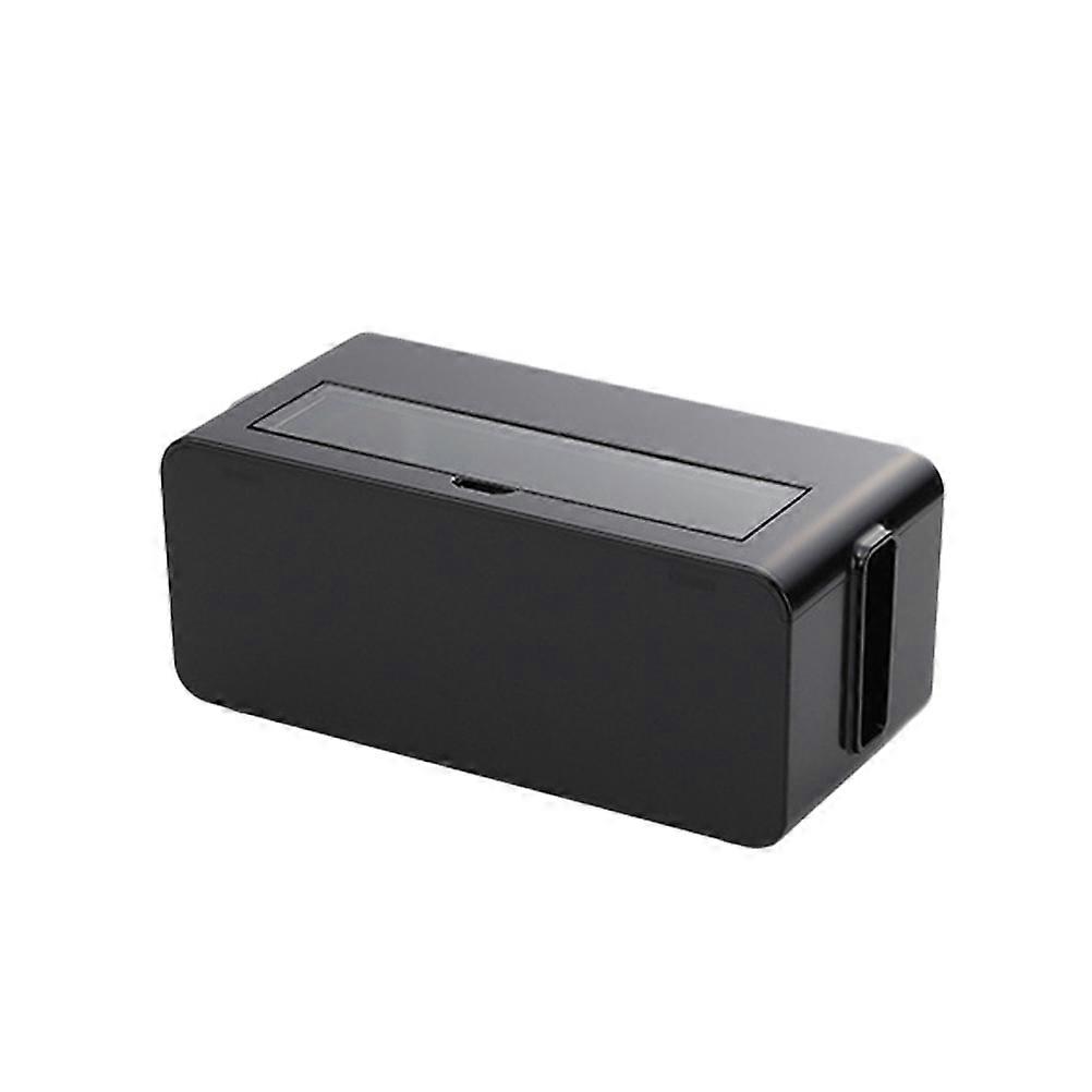 Plastic Wire Container Power Strip Organizer for Household Use 2Pcs Black