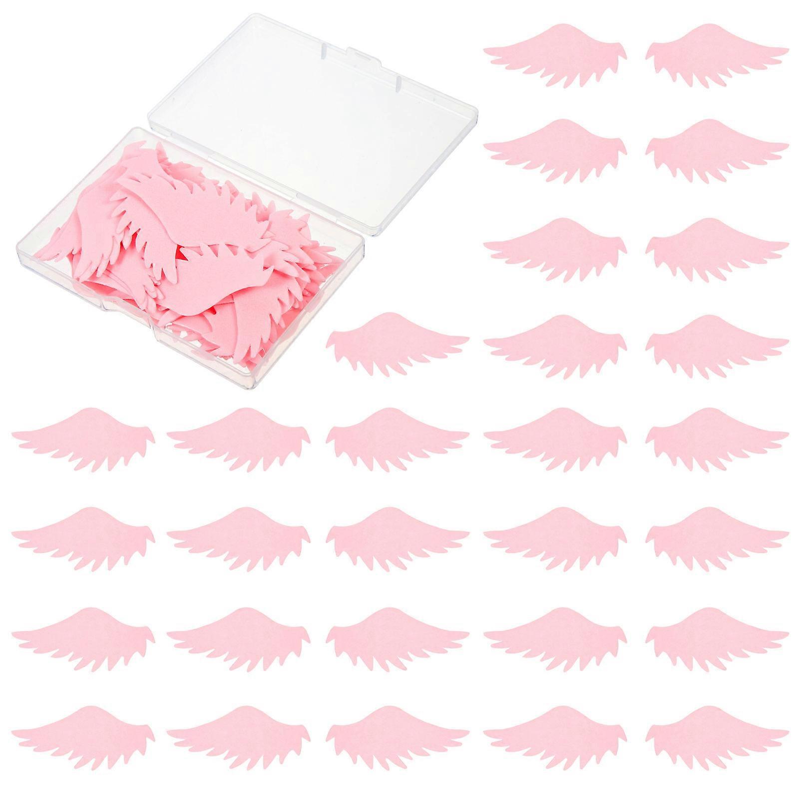 Paper Angel Wing Cupcake Toppers Tailored For Wedding And Birthday Events In Pink Color Suitable For Cake And Cookie Decoration