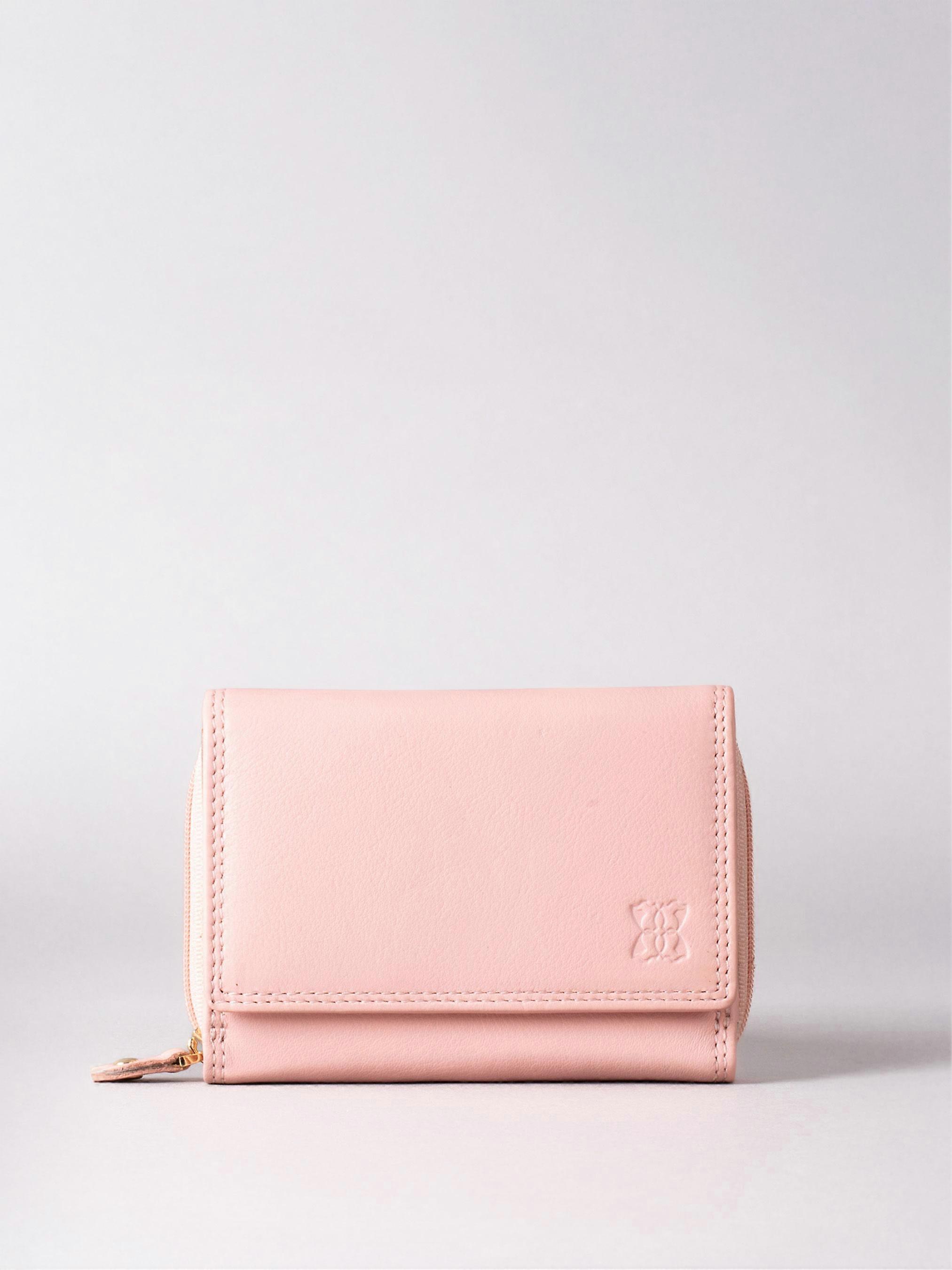 Small Leather Purse in Blush Pink
