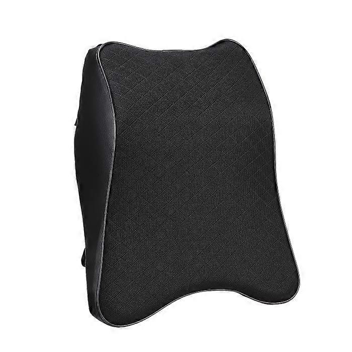 Dilwe Car Headrest Cushion PU Leather Breathable Memory Foam Comfortable