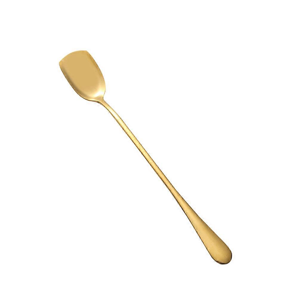 Stainless Steel Ice Spoon for Drinking Use with Long Handles 6Pcs