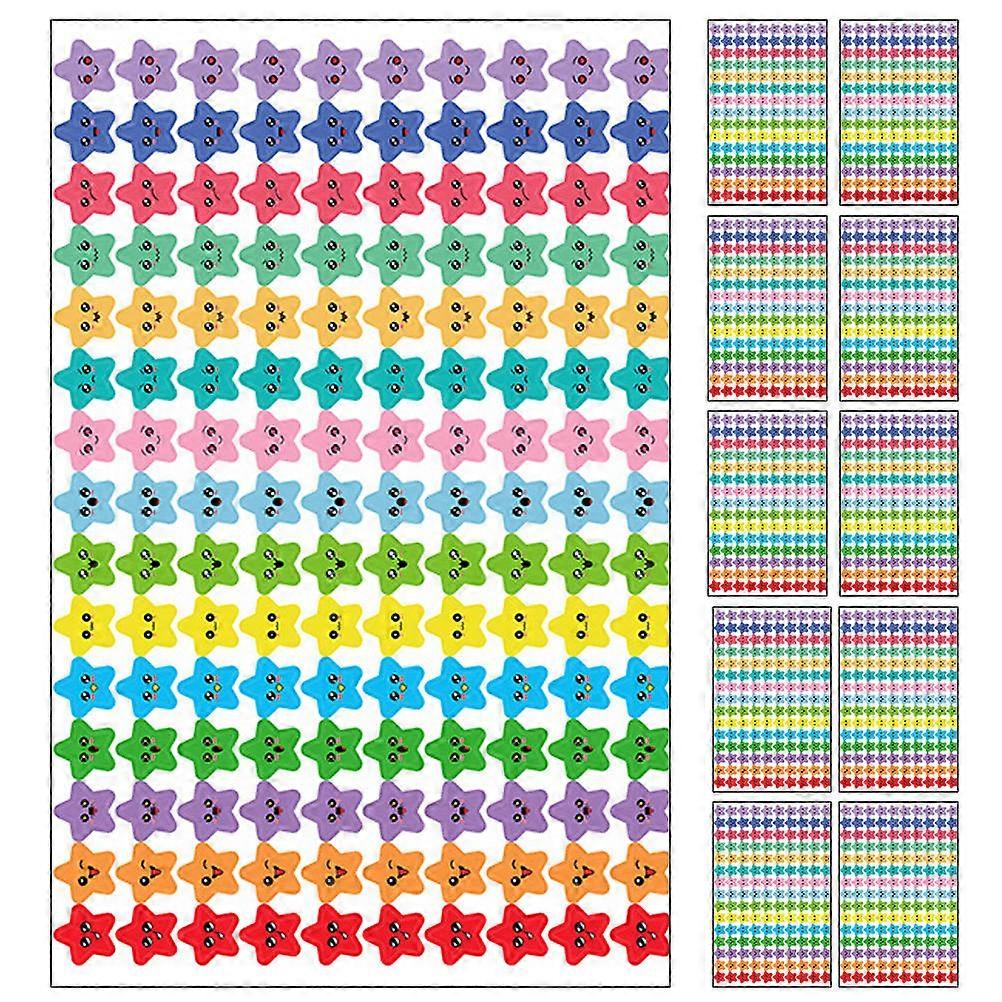 Decorative Star Stickers Five- Stickers for Teacher Reward 150 Sheets