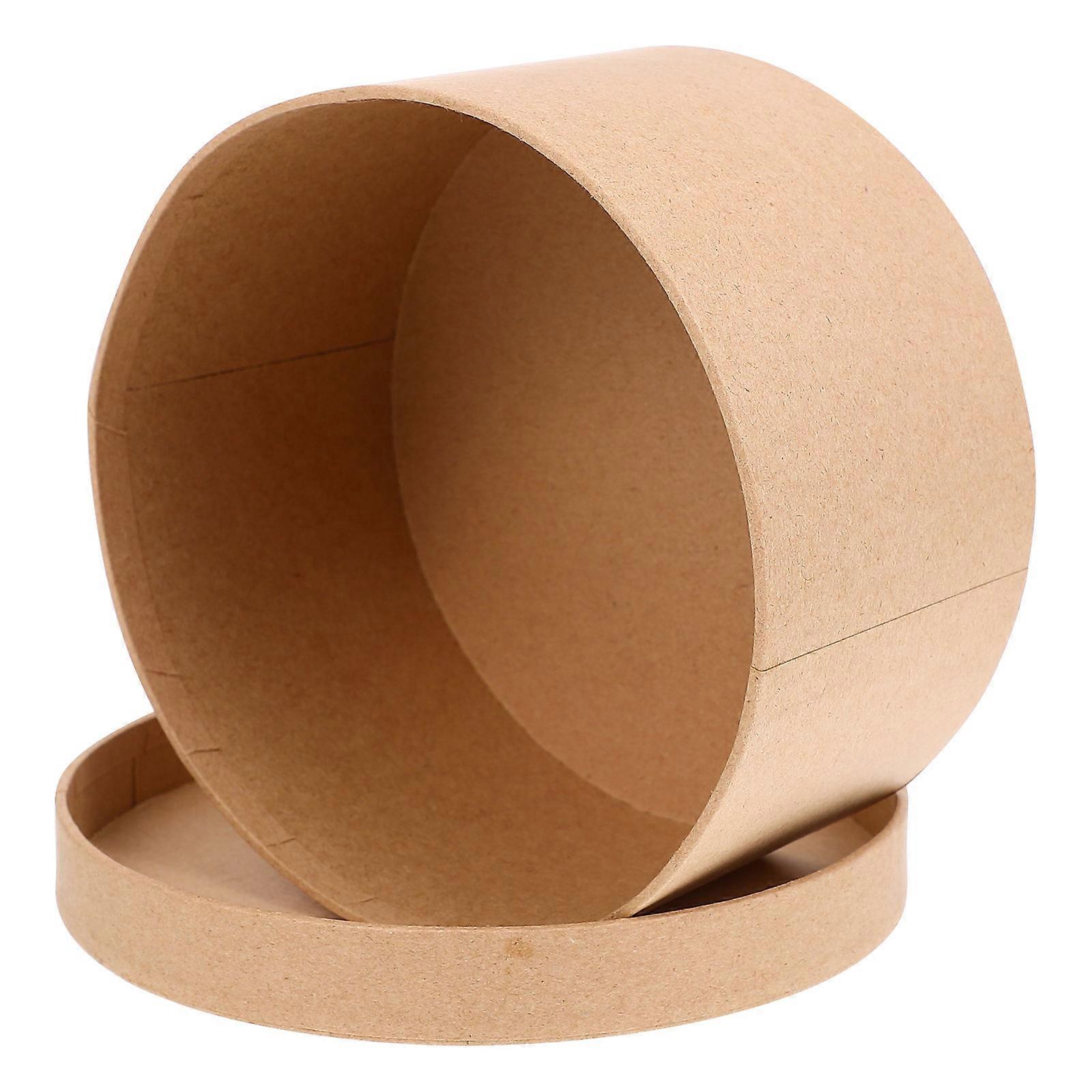 Cookie Container Kraft Paper Round Cookie Box for Dessert Packing 2Sets