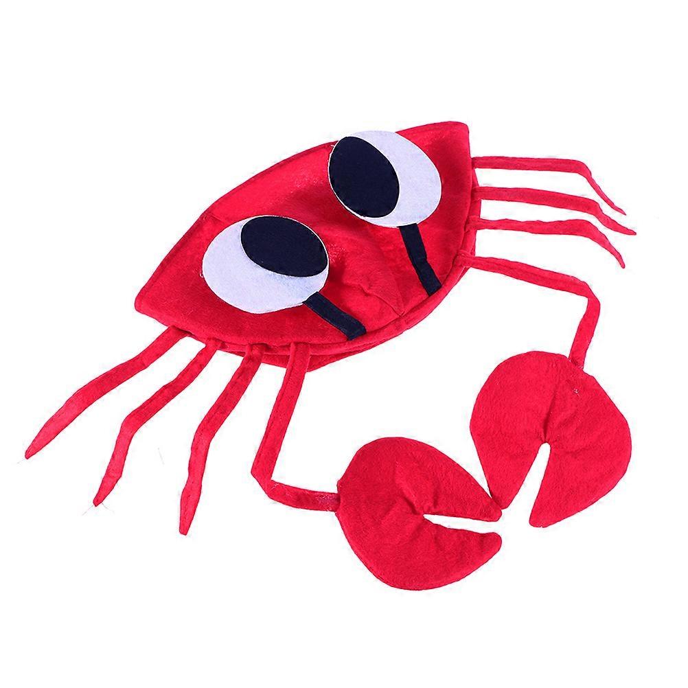 3D Stereoscopic Crab Hat For Fun Halloween Cosplay Props 2Pack For Party In Vibrant Red With Stylish Funny Shape