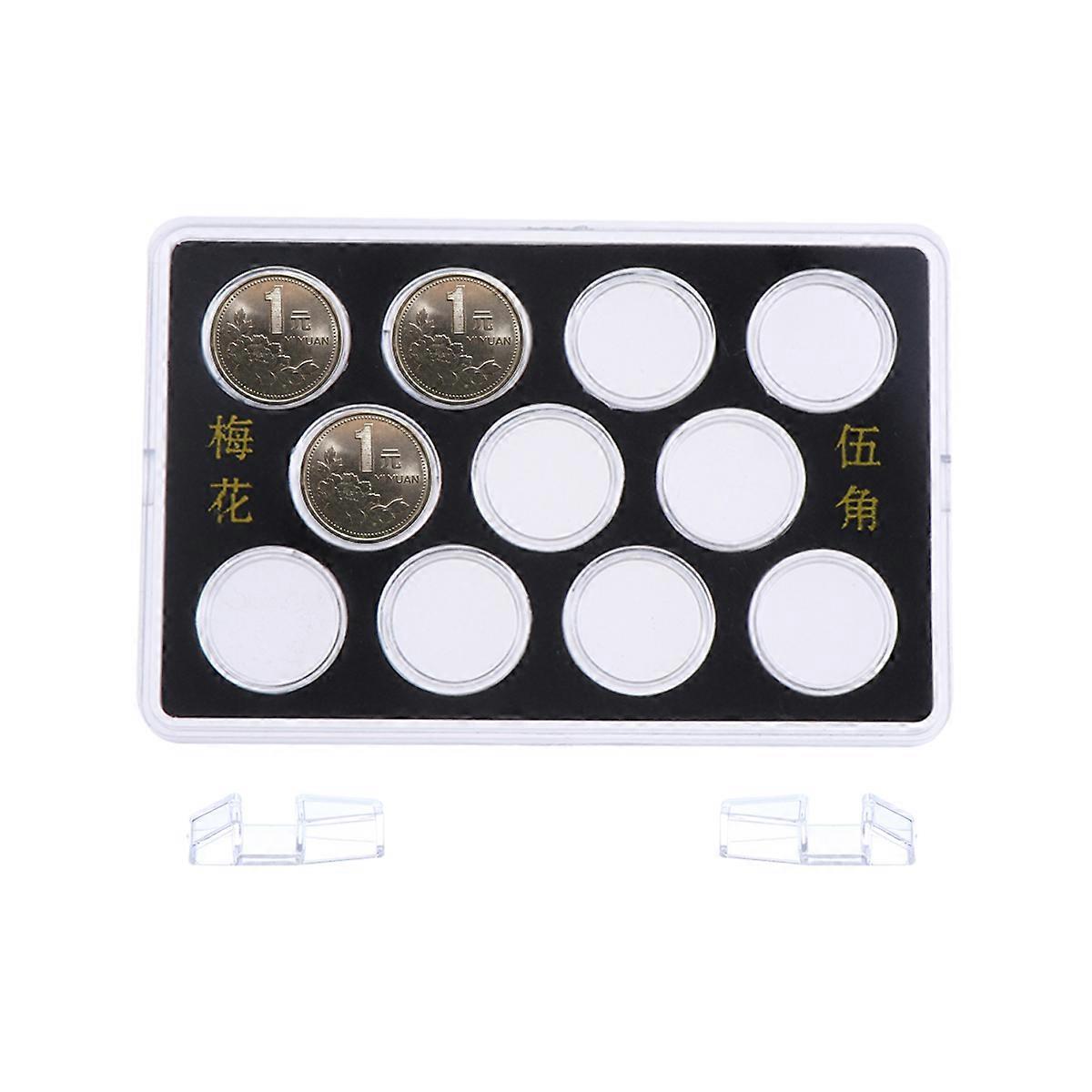 Coin Storage Case Organizer for Collection 2Pcs Portable Holder Box
