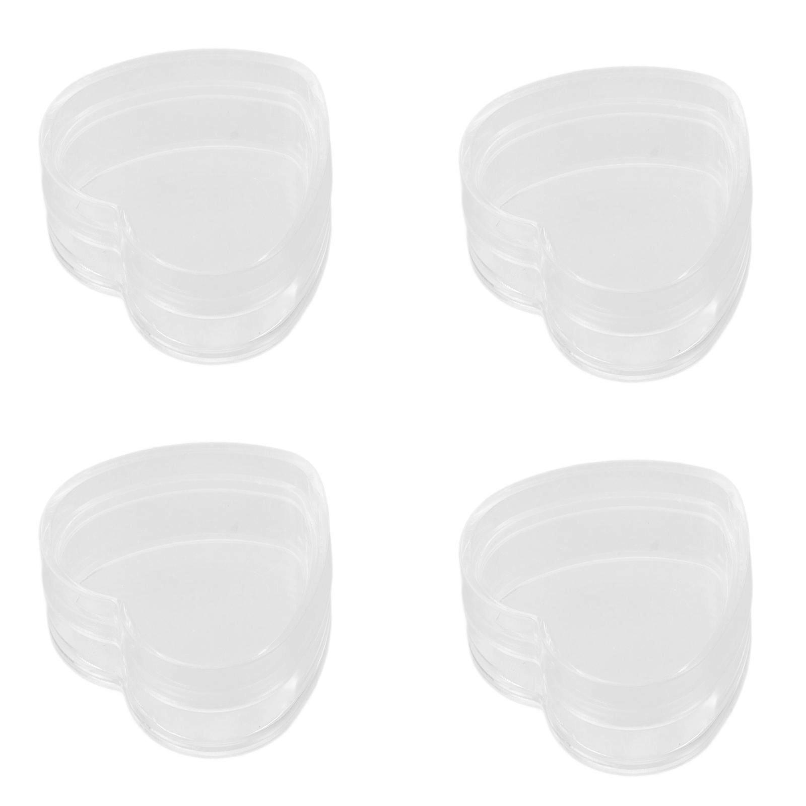 Heart Shape Box Plastic Organizer for Nail Art Accessories 50Pcs Set