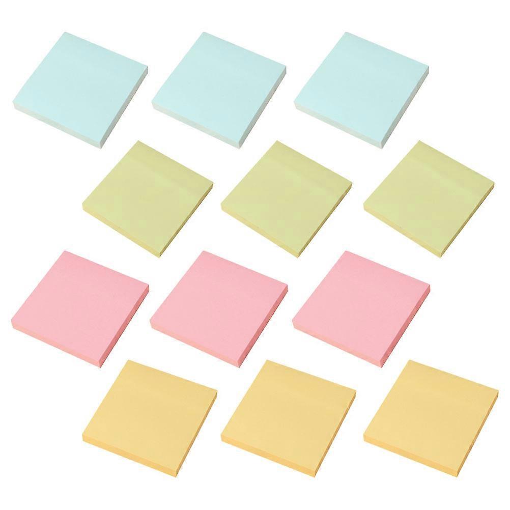 Colorful Note Stickers 12Pcs Material Ideal For Students And Teachers Desk Surfaces Reminders And Lists