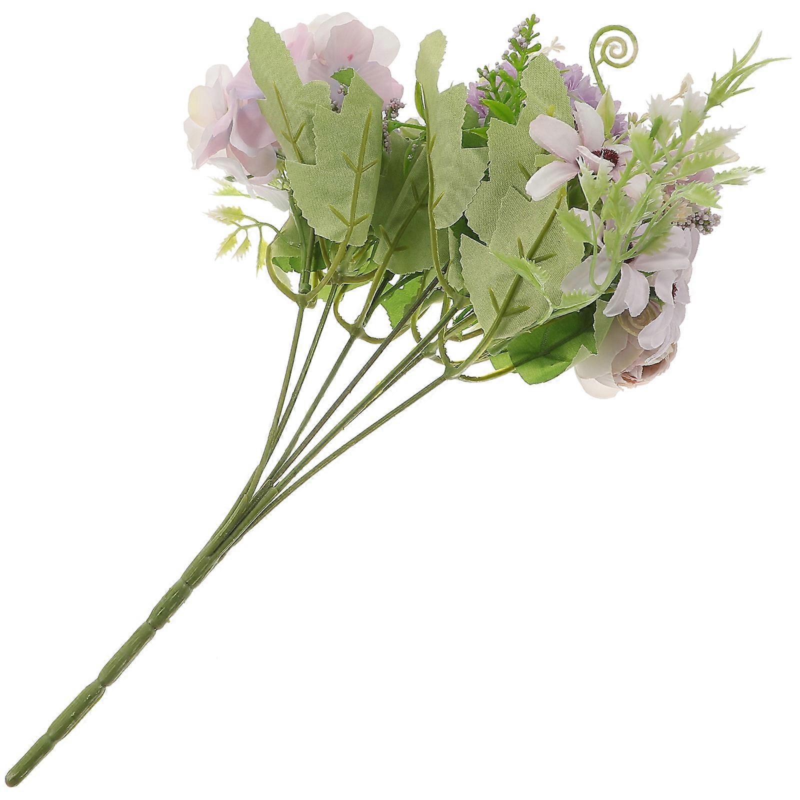 Violet Artificial Flower Arrangement for Office Decoration and Photo Session in Realistic Shape with Decoration 1Set