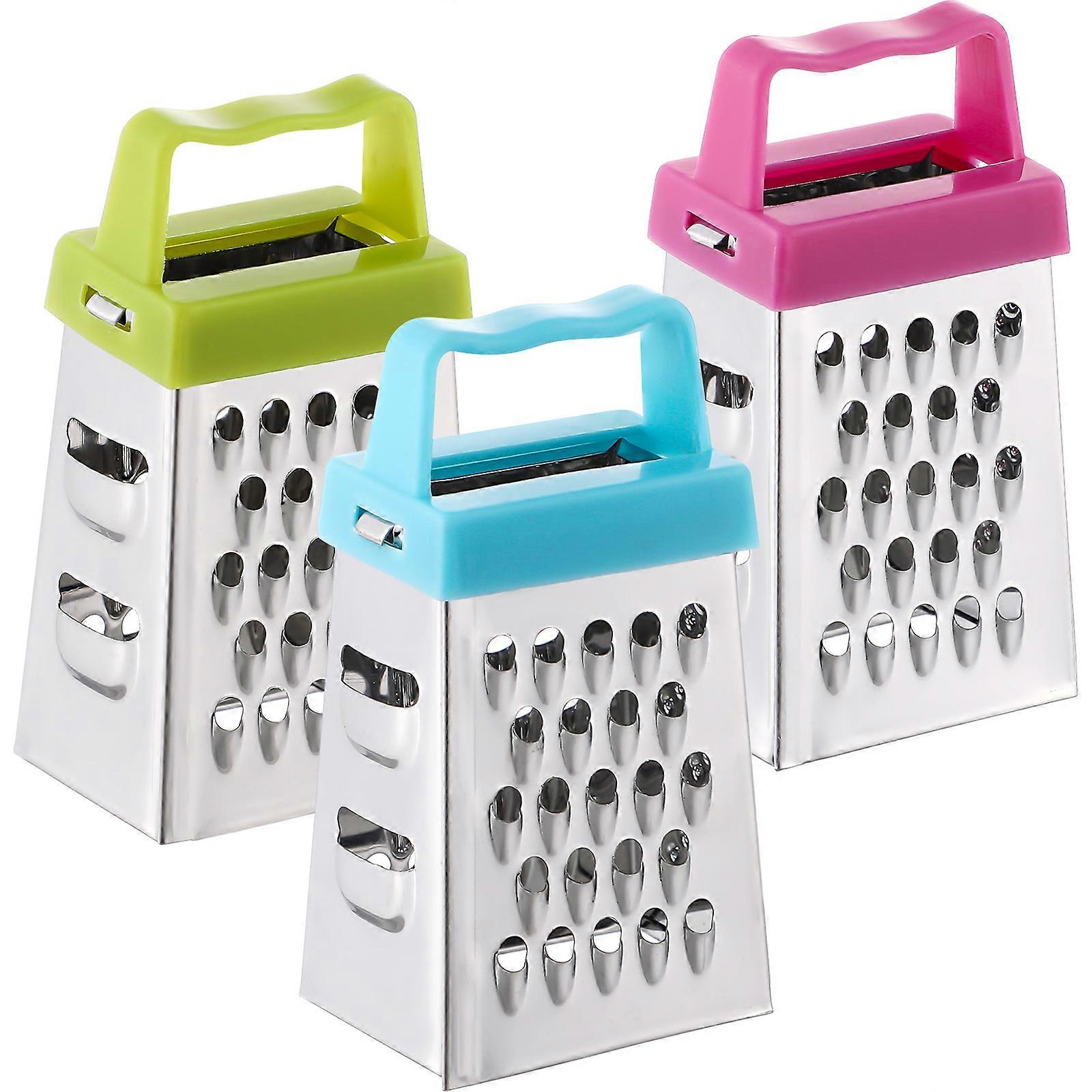 Mini Stainless Steel For Kitchen Tool With Plastic Handle 3Pcs Assorted Color For Cooking And Meal Preparation Shred