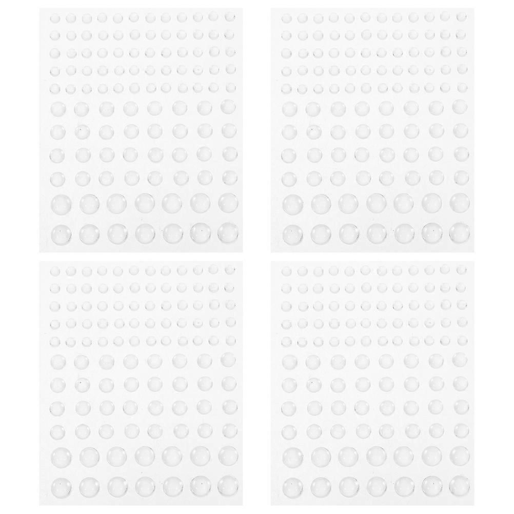 Transparent Dewdrop Patch Stickers Embellishment For Card Making 10.00X8.00X0.50CM Decorative Self-Adhesive 12 Sheets