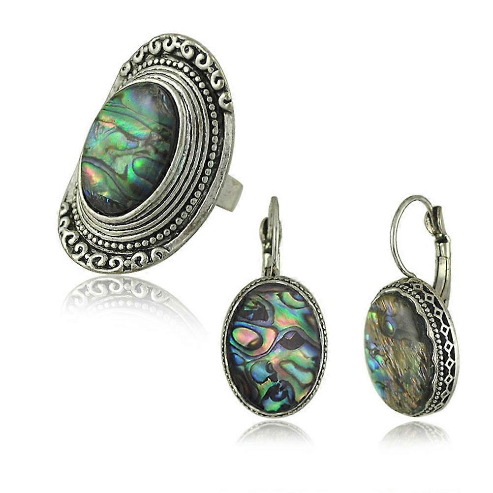 Alloy Dangler Earrings and Retro Ring Set for Women 3Sets Random Color
