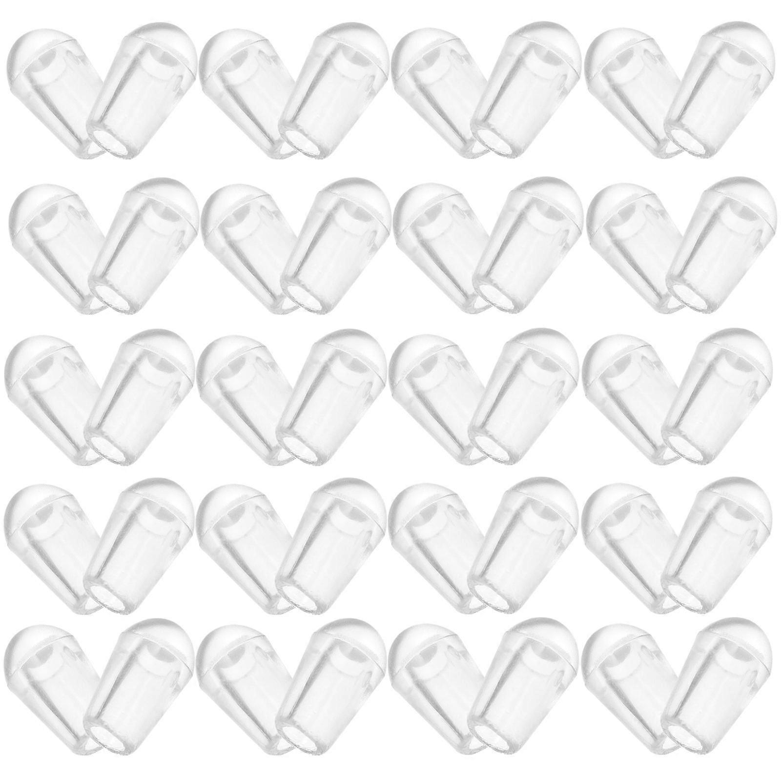 200Pcs Professional Dishwasher Rack Tips Round End Caps Transparent PVC Compact Daily Use Prevents Scratches