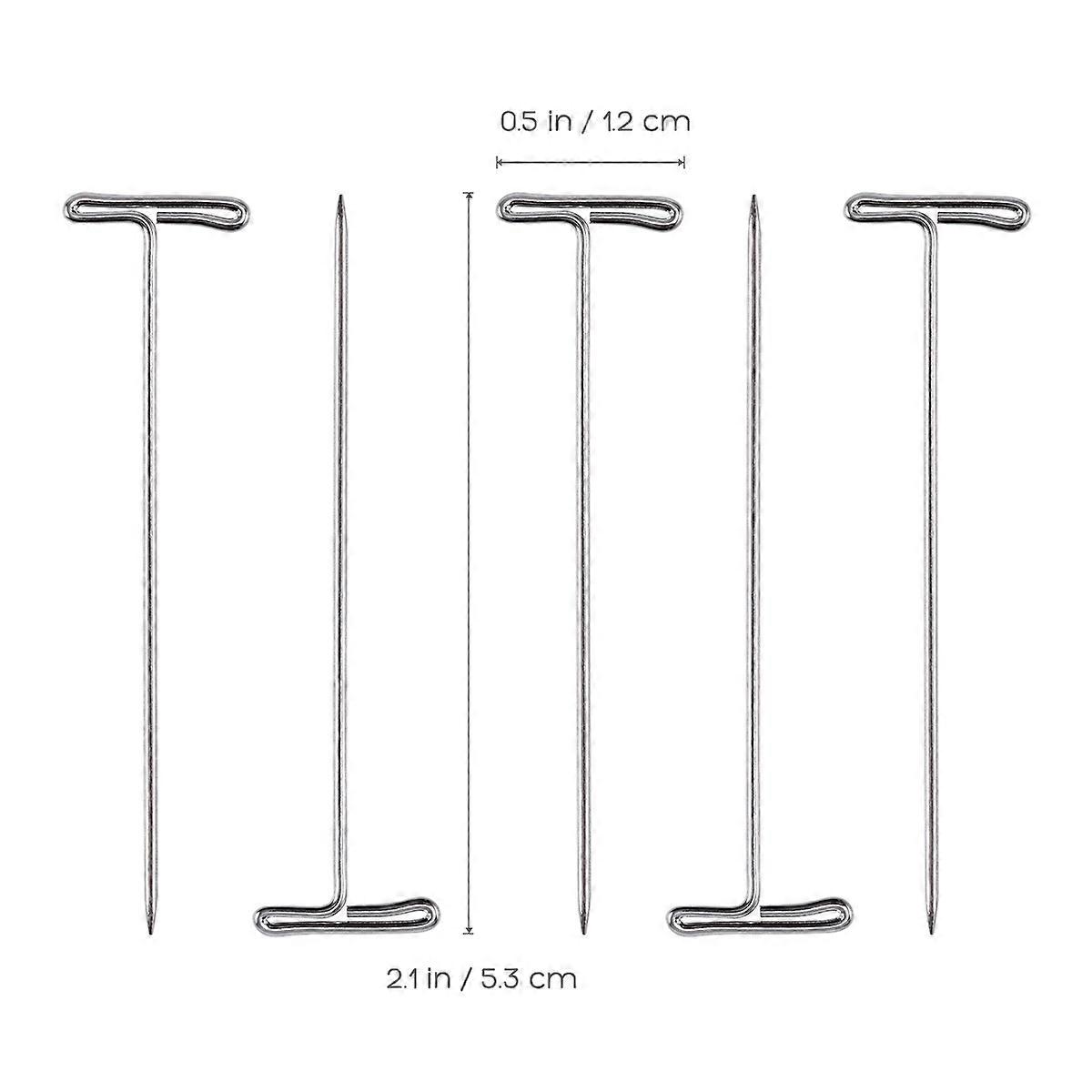 Wig T Pins Silver T Pins for Wig Use 70Pcs with Plastic Box