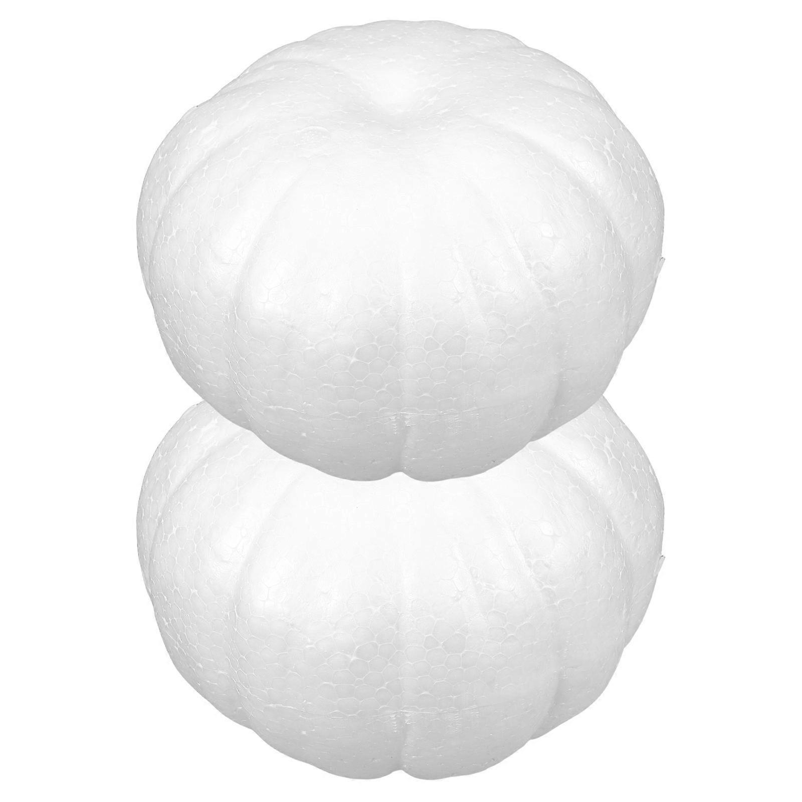 White Pumpkin Foams for Halloween Party Decorations 4Pcs