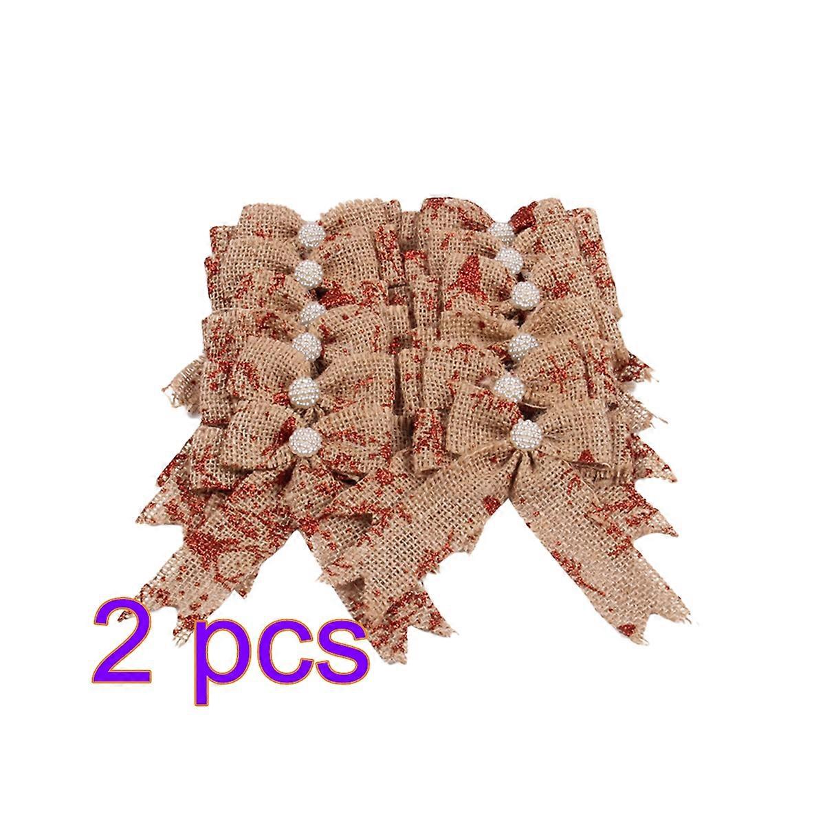 Basket Bows Burlap Bows for Gift Wrapping 24Pcs DIY Ribbon Bow Knots