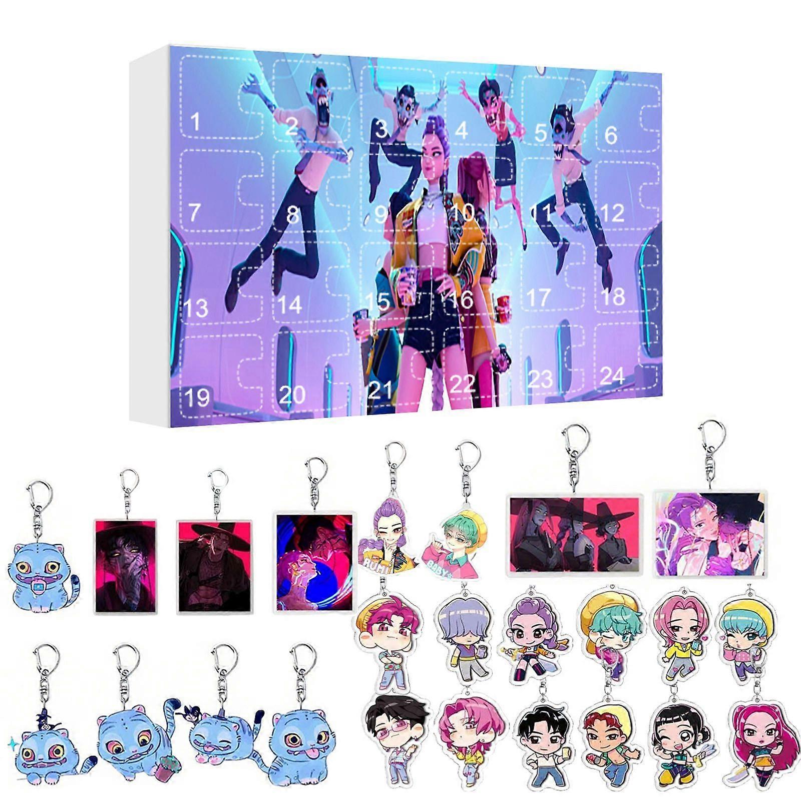 2025 Christmas Advent Calendar - 24 Days Countdown Calendar Stray Kids peripheral blind box Acrylic Ornaments, Reusable Christmas Tree Decor Blind Box