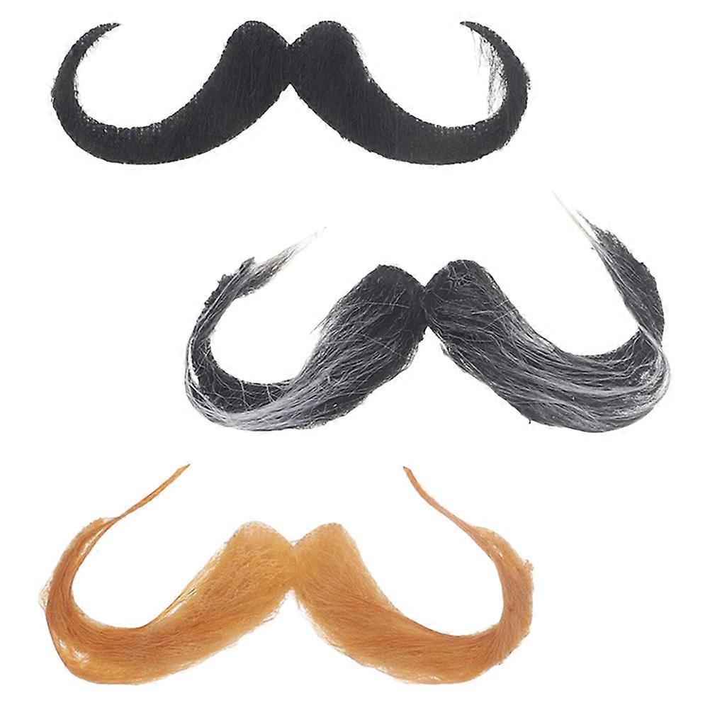 Fake Beard Realistic Mustache for Party 9Pcs Assorted Color Fabric Beards