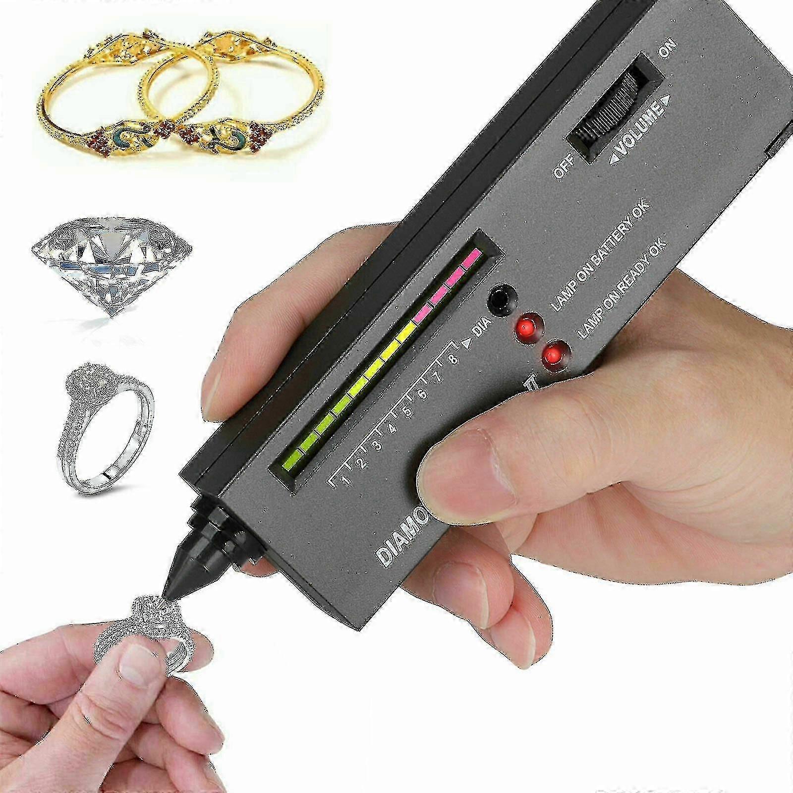 Diamond Tester Selector Illuminated Jewelry Gemstone Testing Tool With Led Indicator