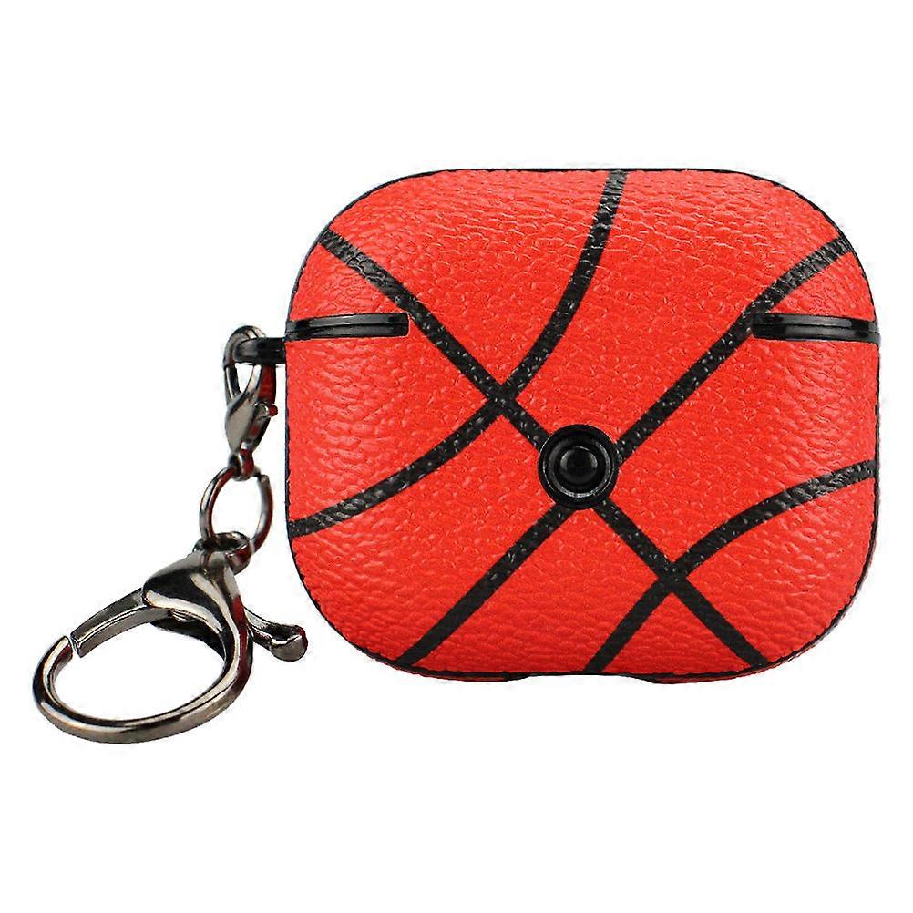 Earphone Protective Case Basketball Style for Storage 2Pcs Orange