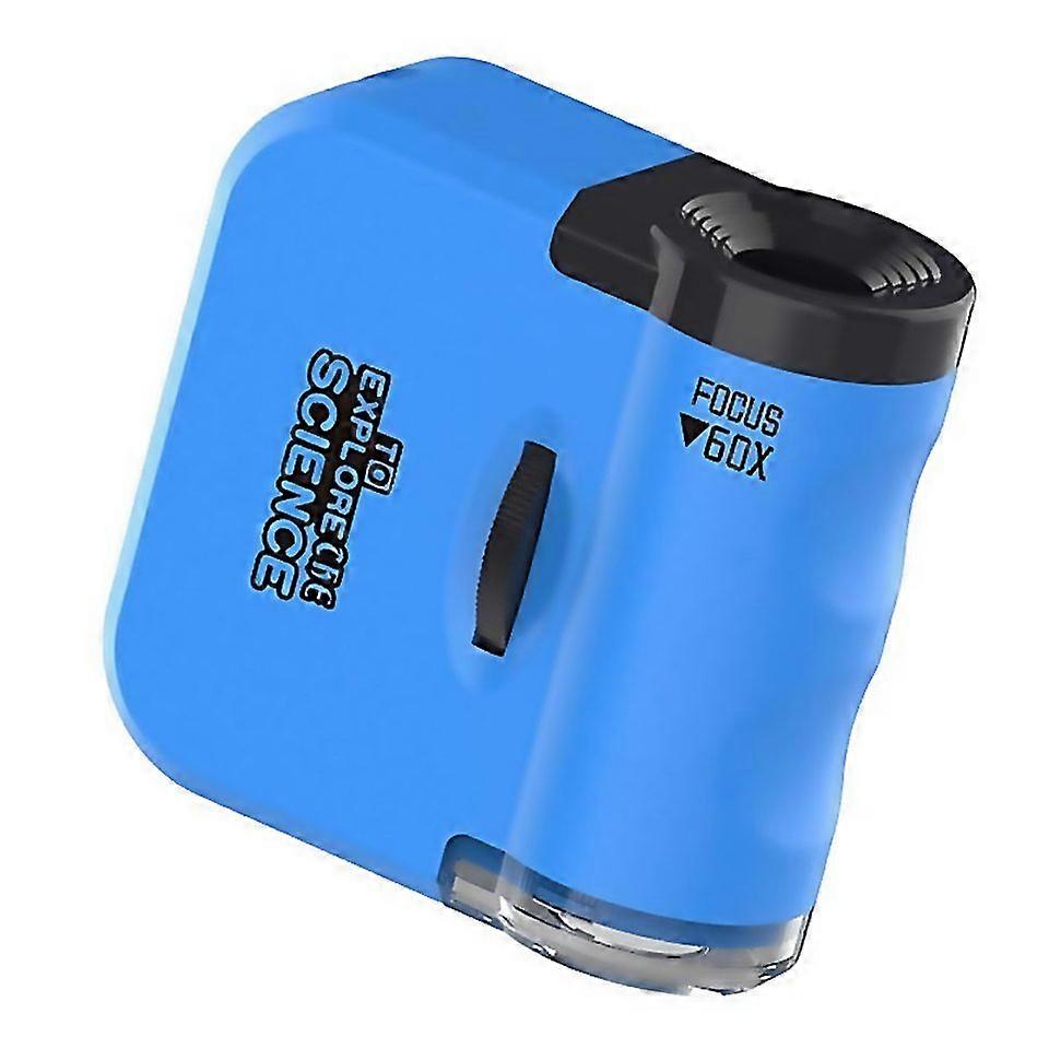 For 60x Portable Mini Microscope Pendant With Led Lights Outdoor Exploration Observation Fun Kids