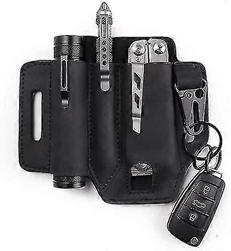 Com bolsa multi tool key holder, cinta de couro loop cintura multitool bainha, edc Multitool Bainha para