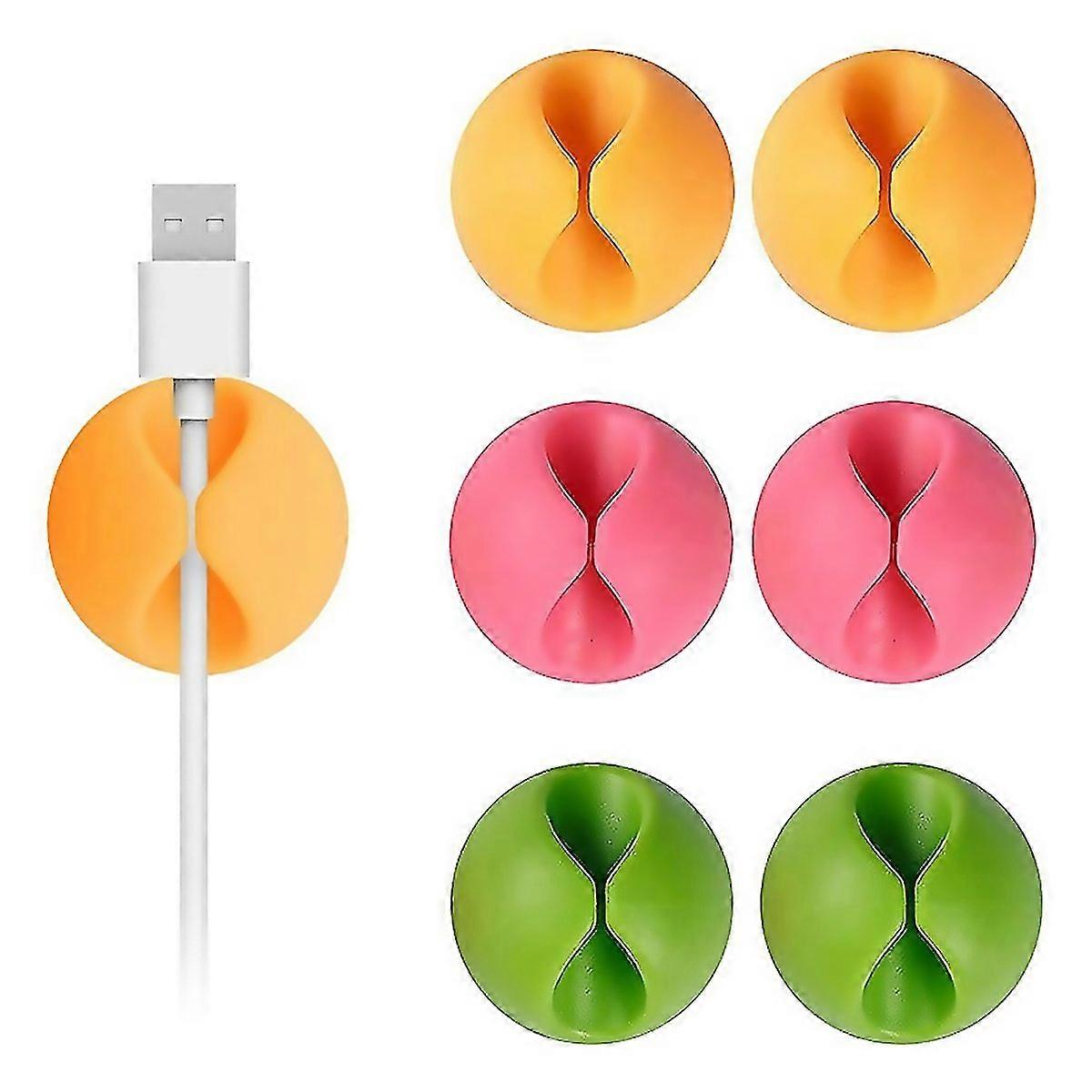 For 6 X Multipurpose Cable Clips Cable Drop Organizer