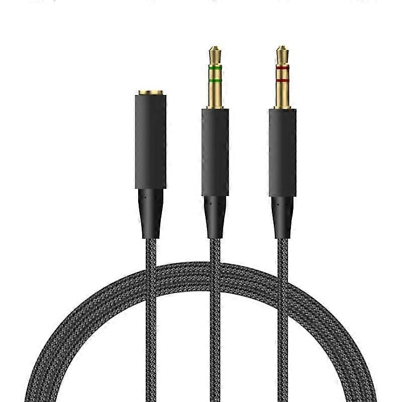 Reliable 2 in 1 Adapter Headset Cable for Cloud Mix Computer Headphones