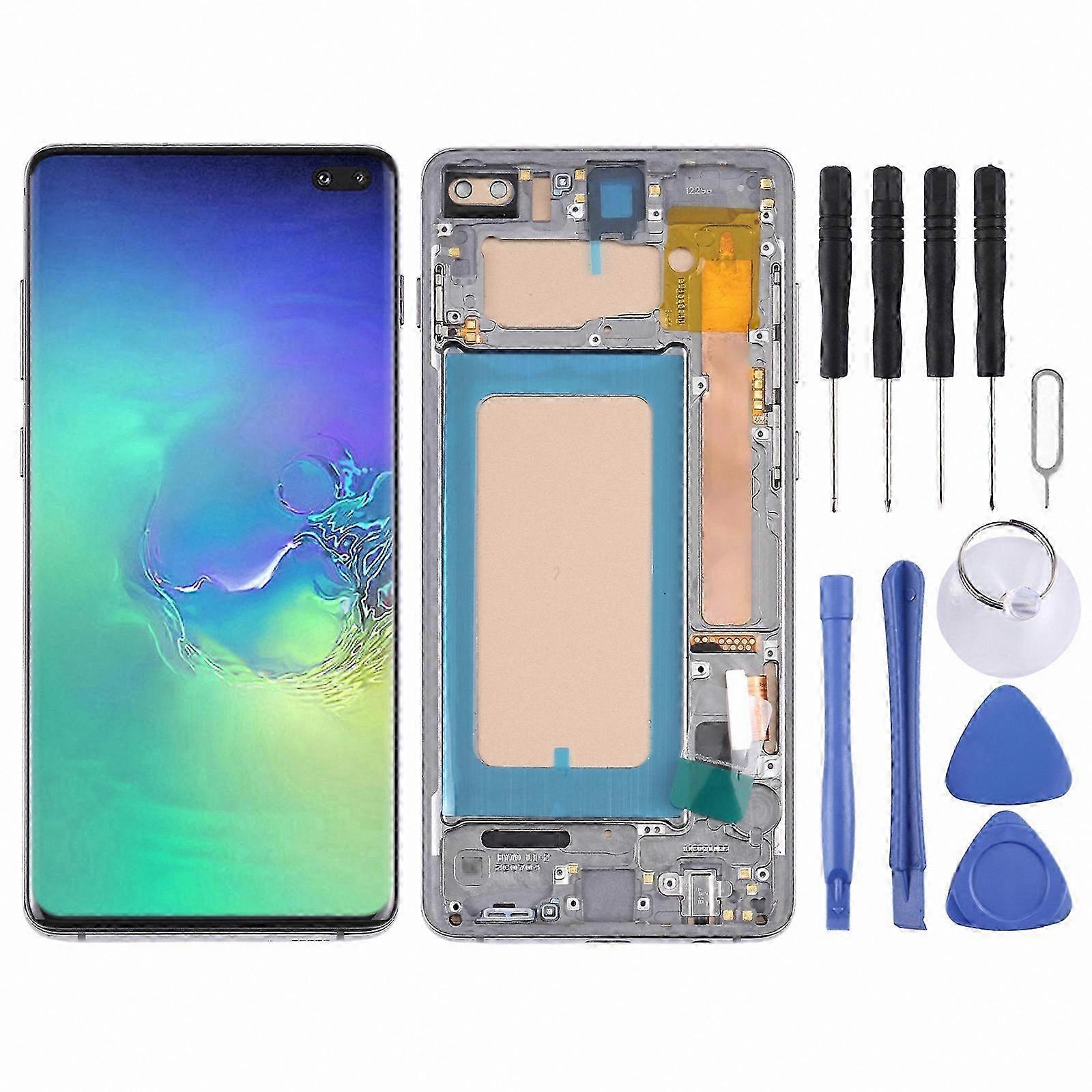 LCD Display Assembly for Galaxy S10+ with Frame, No Fingerprint Function