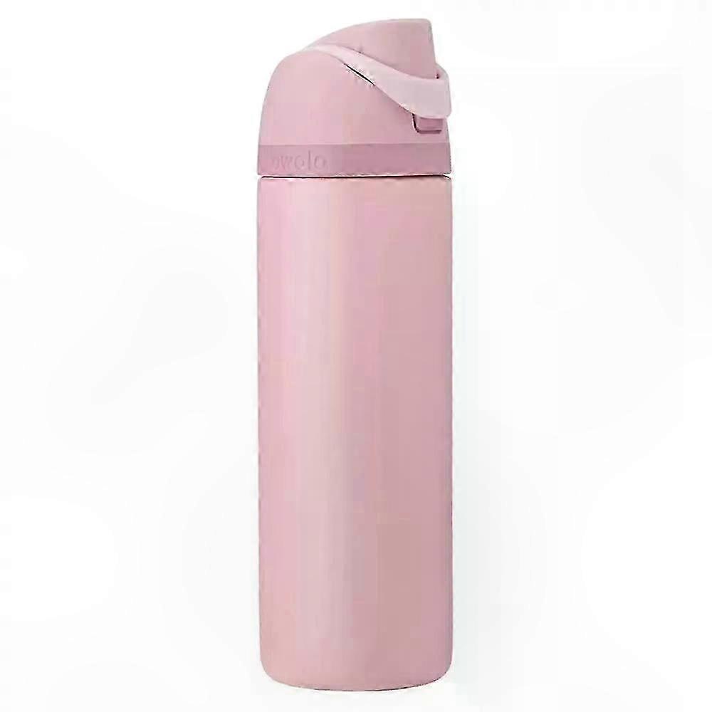 Butelka na wodę Owala FreeSip ze stali nierdzewnej o pojemności 24 uncji/32 uncji w kolorze różowego kwarcu