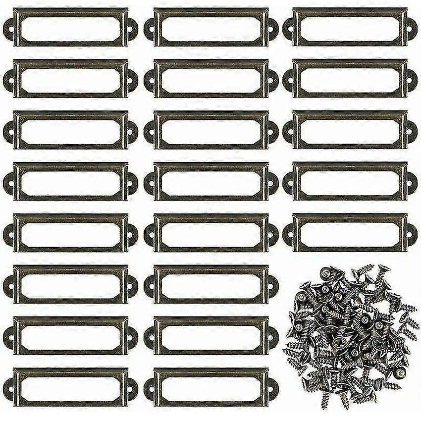 50 pcs Slotted Handle Hanging Label Holder Business Card Holder 60 x 17 MM