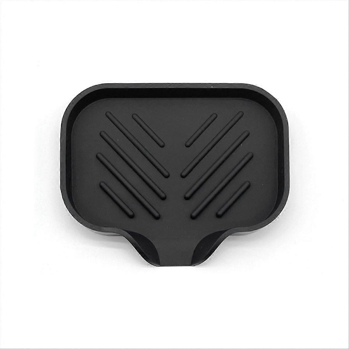 Self Draining Soap Bar Holder Silicone Kitchen Sink Soap Dish Tray Counter Organizer S Black
