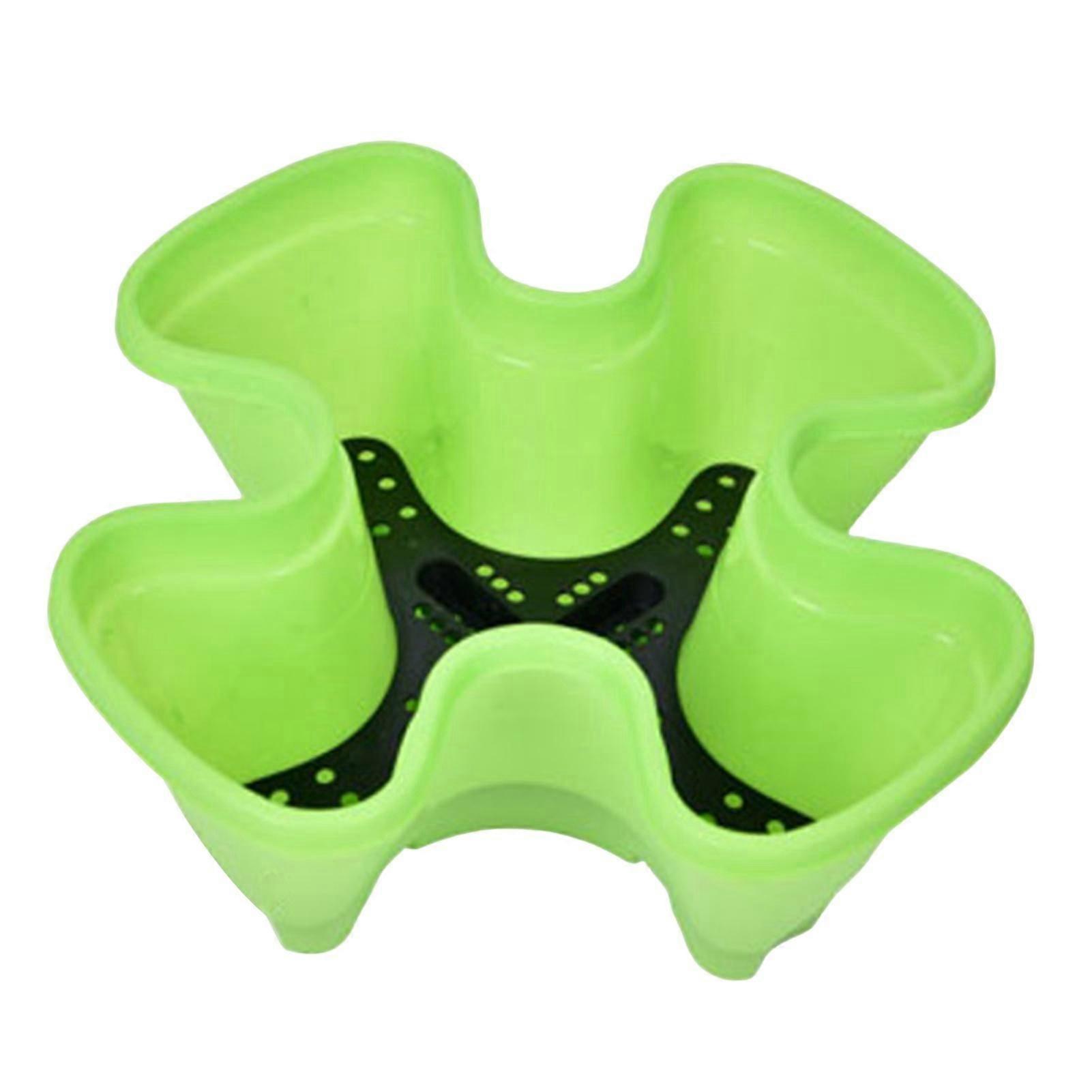 6 Tier Stackable Vertical Planter Stacking Tower Indoor Outdoor Gardening Planter with Movable Casters And Bottom Saucer for Strawberry Herb Flower Ve