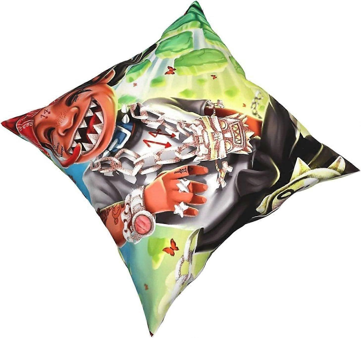 y435トリップレッドタペストリー枕カバーファッションスクエア枕カバークッションカバー装飾スロー枕カバー18 x 18インチ45 x 45 cm -TB1935 io435