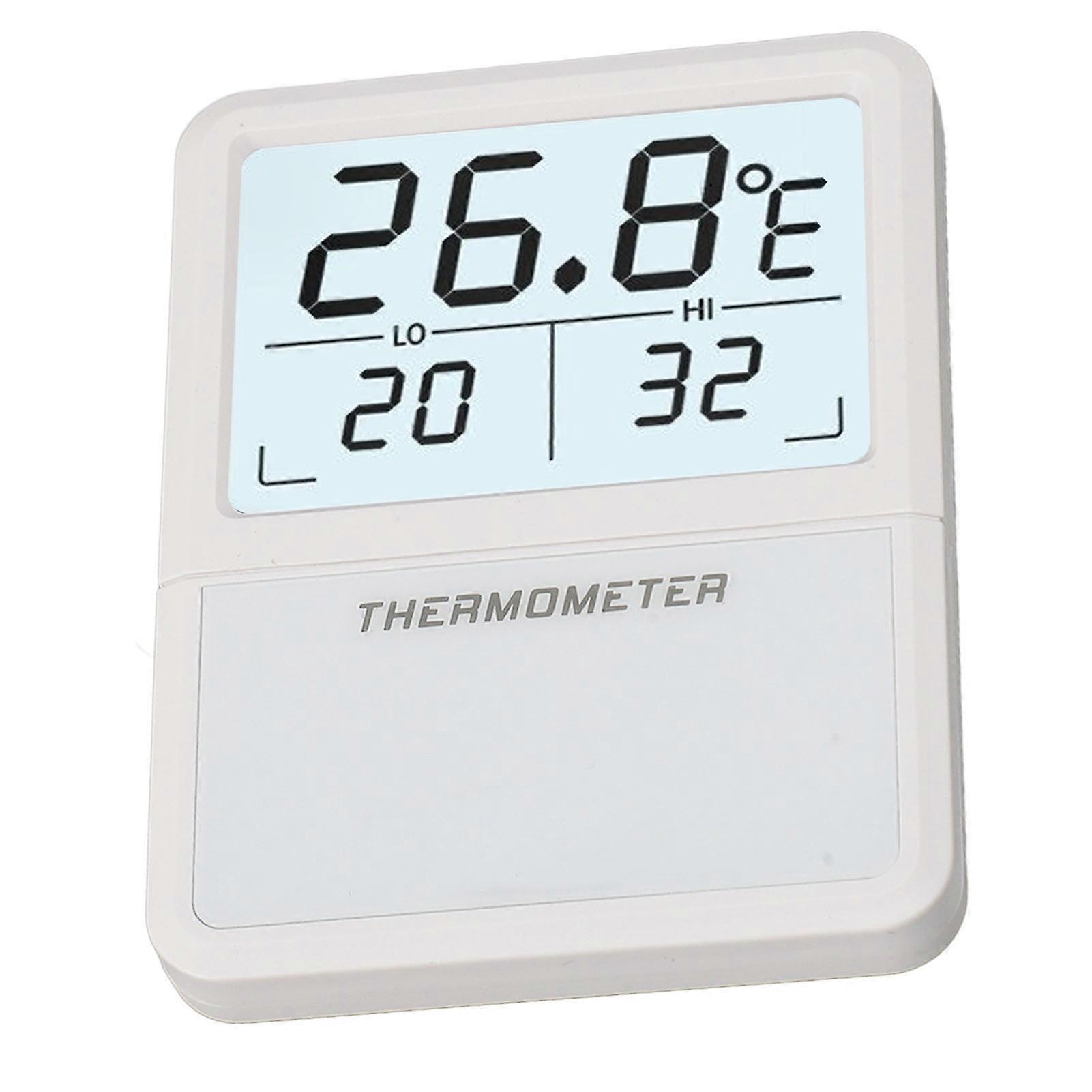 Digital Aquarium Thermometer Digital Display 230mAh Stick On Easy To Read Water Thermometer for Terrarium White 
